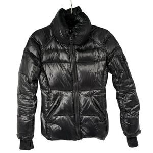SAM. Freestyle Down Puffer Jacket Black Womens S Down Filled